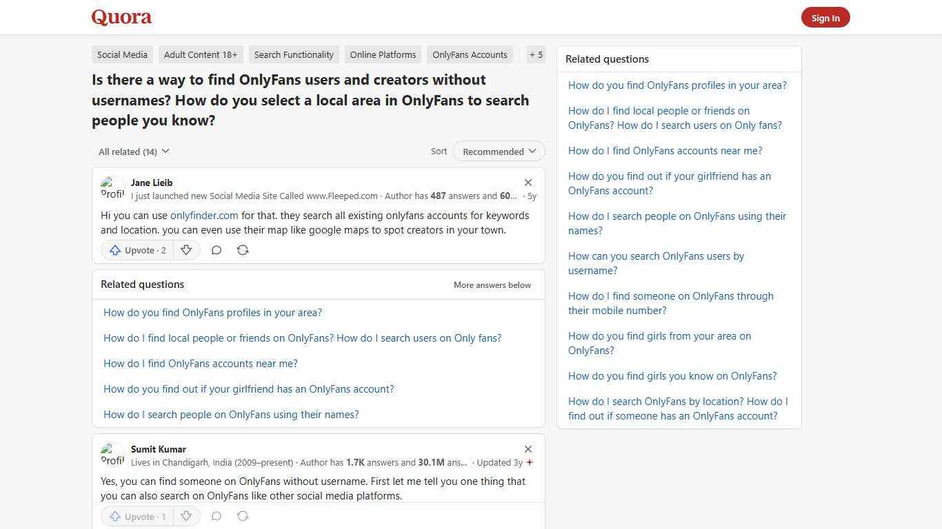 Is there a way to find OnlyFans users and creators without usernames? How do you select a local area in OnlyFans to search people you know? - Quora