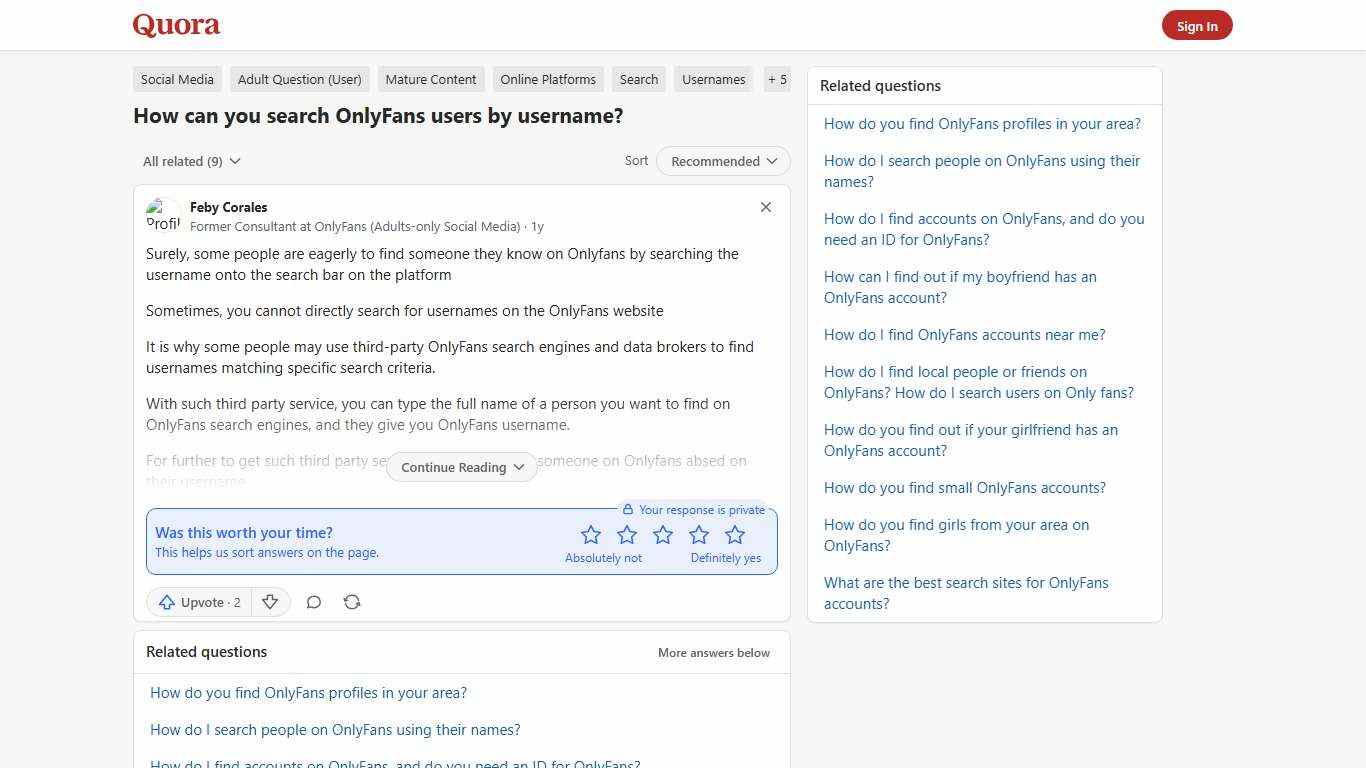 How to search OnlyFans users by username - Quora